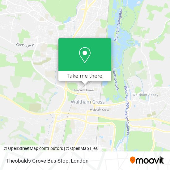 Theobalds Grove Bus Stop map