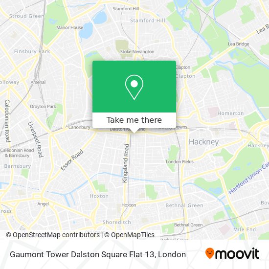 Gaumont Tower Dalston Square Flat 13 map