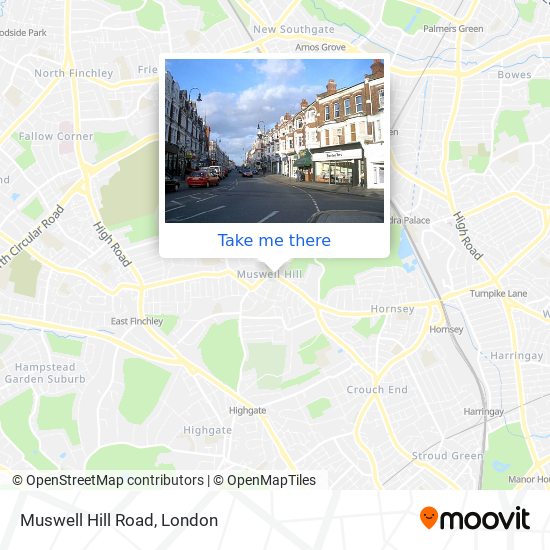 Muswell Hill Road map