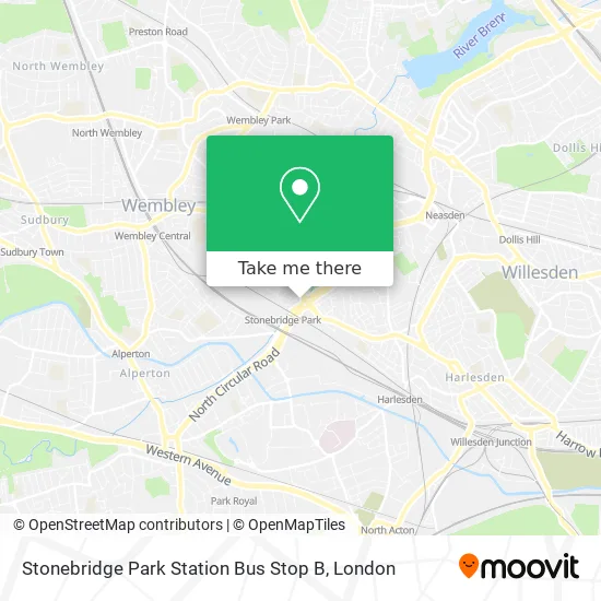 Stonebridge Park Station Bus Stop B map