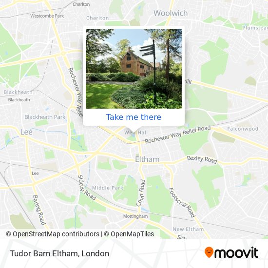 Tudor Barn Eltham map