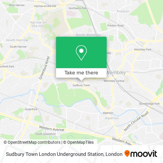 Sudbury Town London Underground Station map