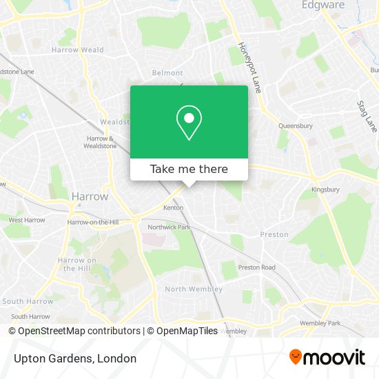 Upton Gardens map