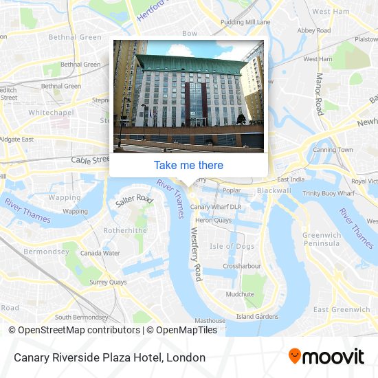 Canary Riverside Plaza Hotel map