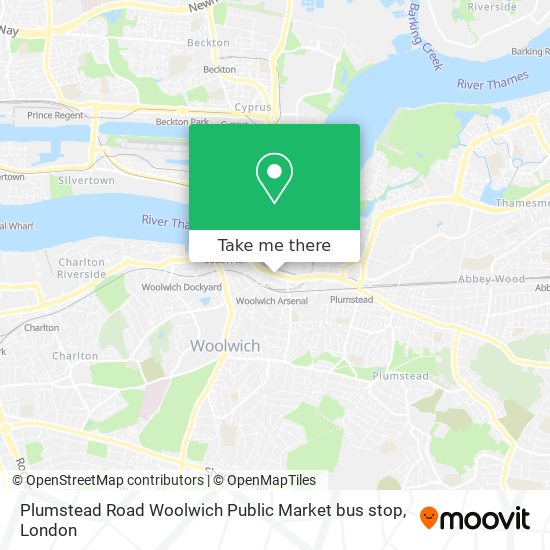 Plumstead Road Woolwich Public Market bus stop map