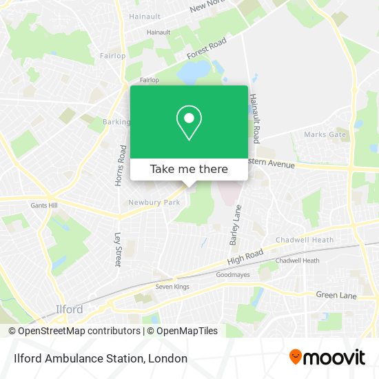 Ilford Ambulance Station map