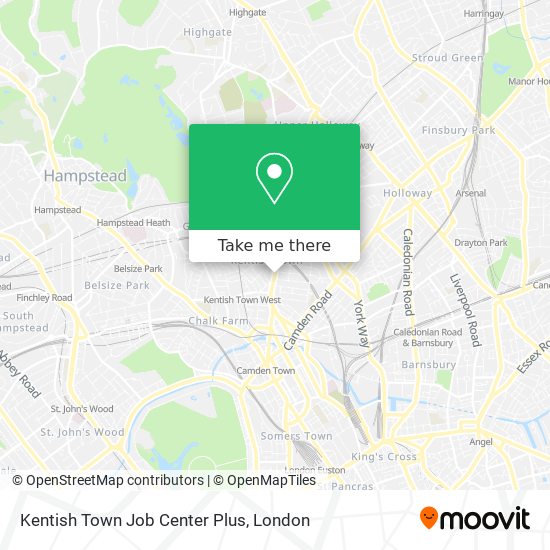 Kentish Town Job Center Plus map