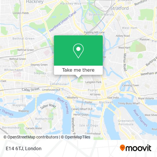 E14 6TJ map