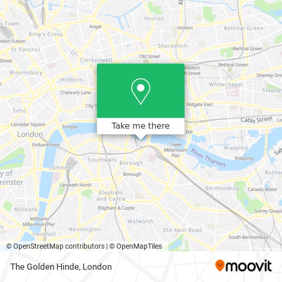 The Golden Hinde map
