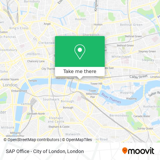 SAP Office - City of London map