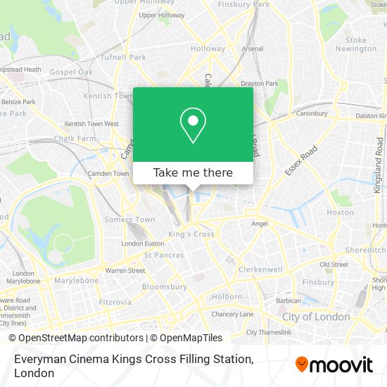 Everyman Cinema Kings Cross Filling Station map