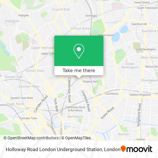 Holloway Road London Underground Station map