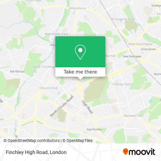 Finchley High Road map