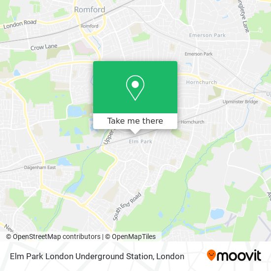 Elm Park London Underground Station map