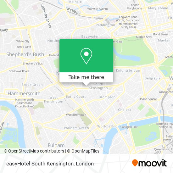 easyHotel South Kensington map