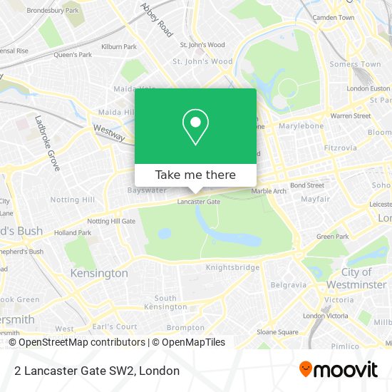2 Lancaster Gate SW2 map