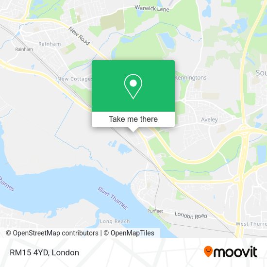 RM15 4YD map