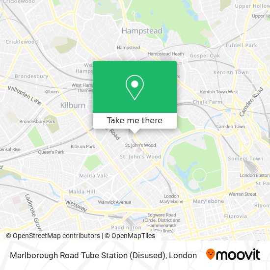Marlborough Road Tube Station (Disused) map