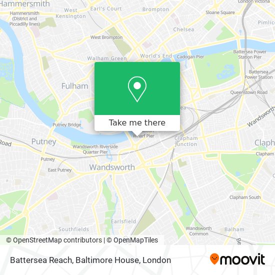 Battersea Reach, Baltimore House map