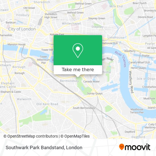 Southwark Park Bandstand map