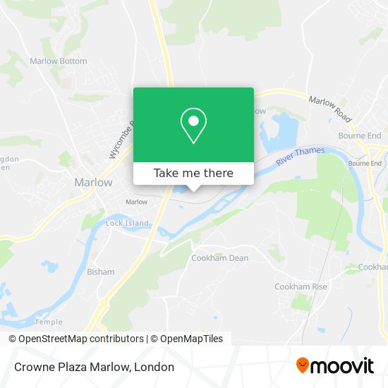 Crowne Plaza Marlow map