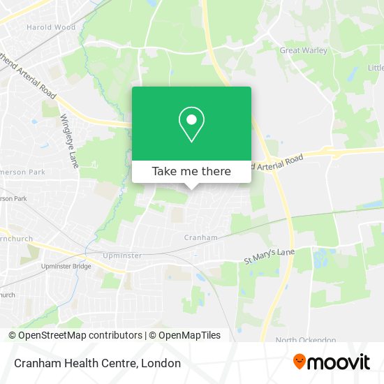 Cranham Health Centre map