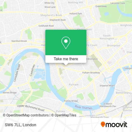 How to Get to SW6 7LL in Fulham by Bus, Tube or Train?