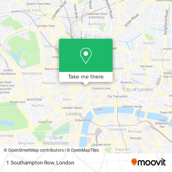 1 Southampton Row map