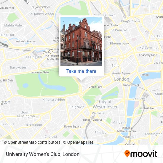 University Women's Club map