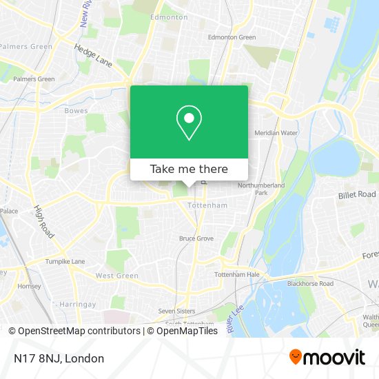 N17 8NJ map