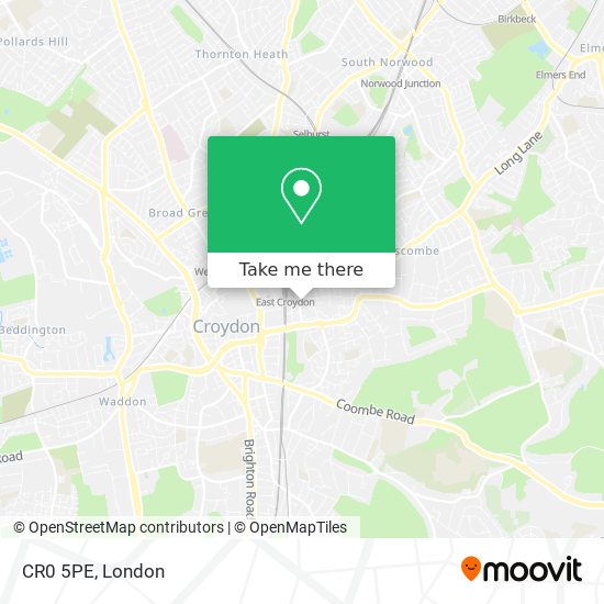 CR0 5PE map