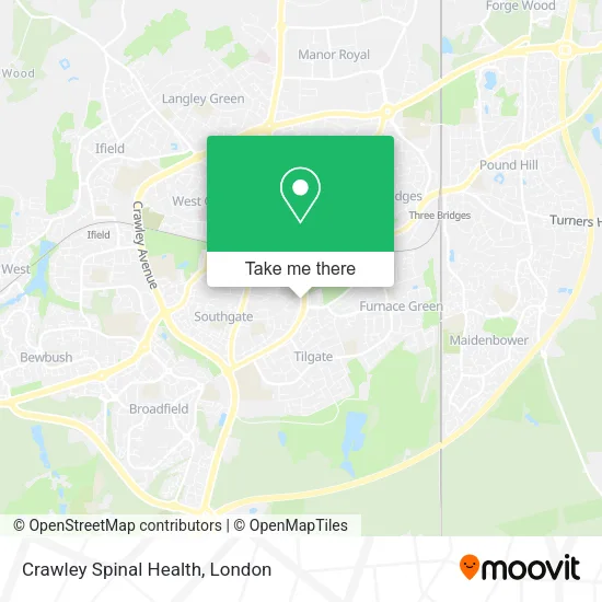 Crawley Spinal Health map