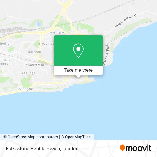 Folkestone Pebble Beach map