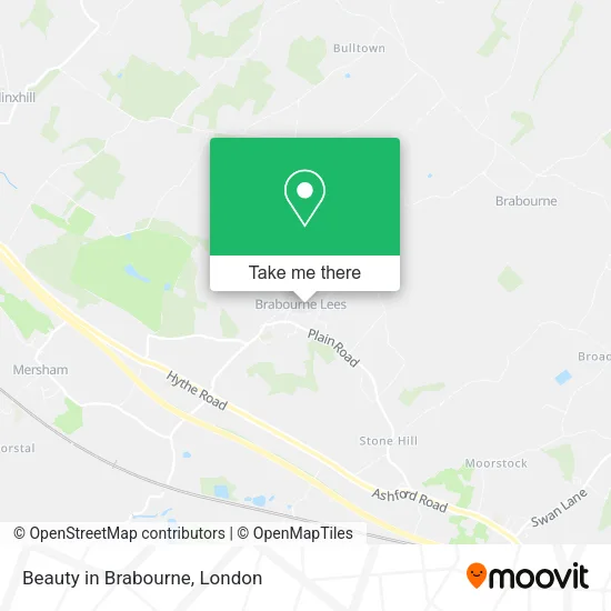 Beauty in Brabourne map