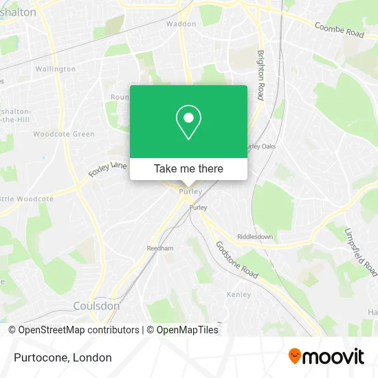 How to Get to Purtocone in Purley by Bus, Train or Tramlink?