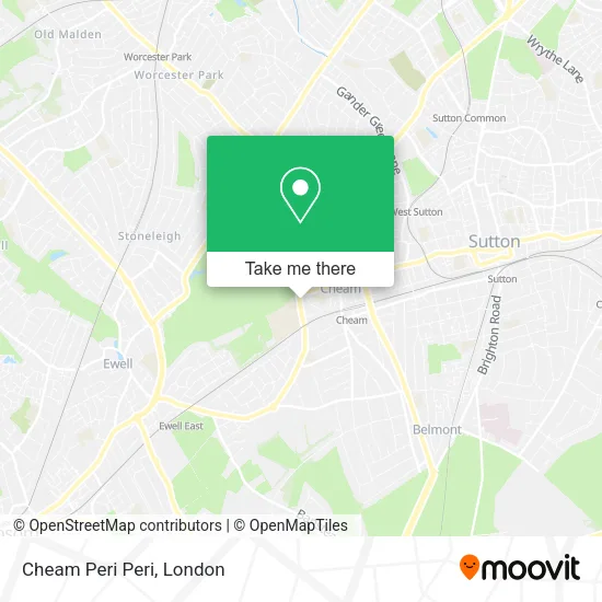 Cheam Peri Peri map