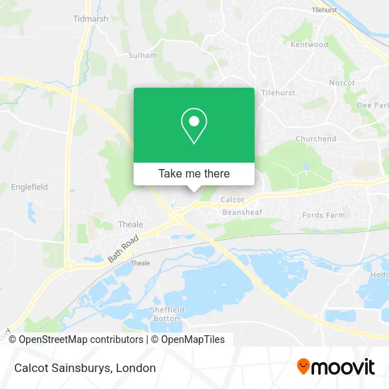 Calcot Sainsburys map