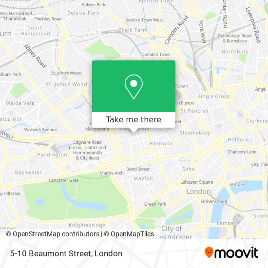 5-10 Beaumont Street map
