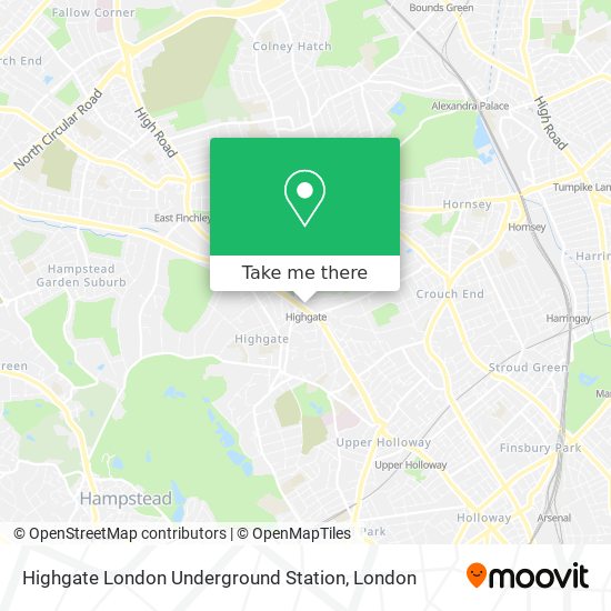 Highgate London Underground Station map