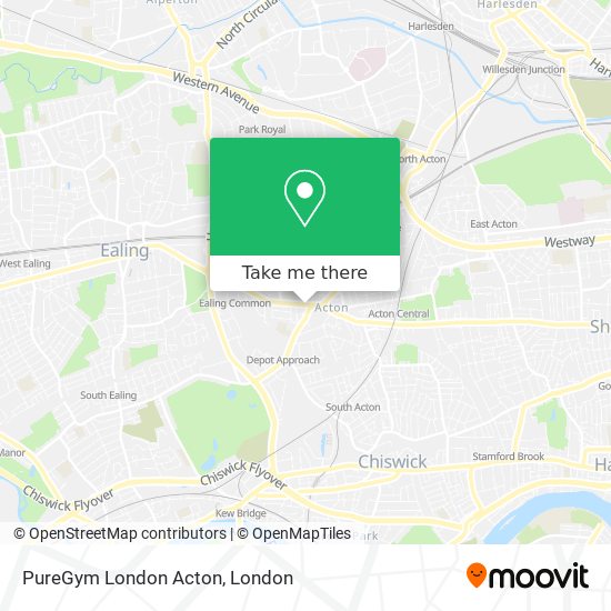 PureGym London Acton map