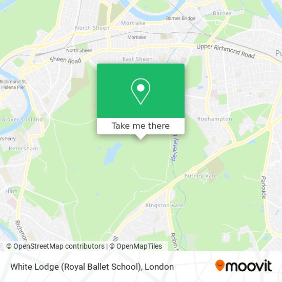 White Lodge (Royal Ballet School) map