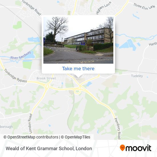 Weald of Kent Grammar School map