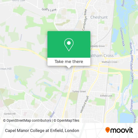 Capel Manor College at Enfield map