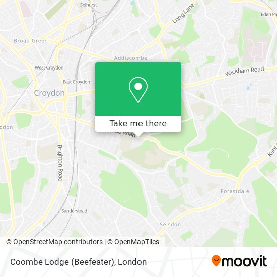 Coombe Lodge (Beefeater) map