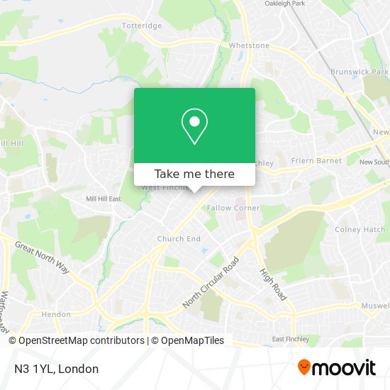 N3 1YL map