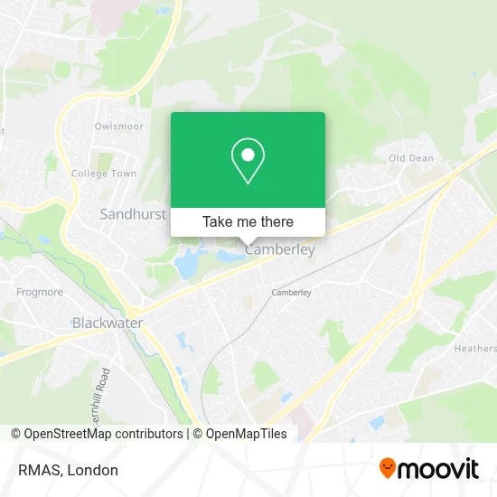 Rmas Map How to Get to RMAS in Camberley by Bus or Train?