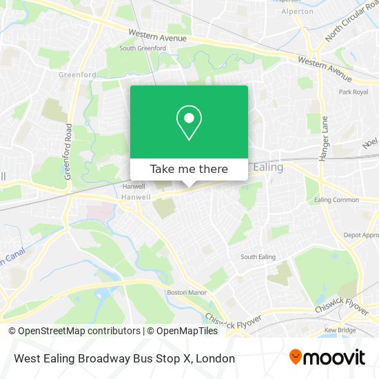 West Ealing Broadway Bus Stop X map