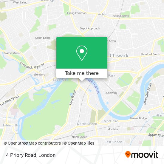 4 Priory Road map