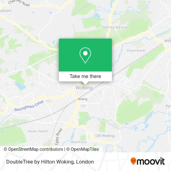 DoubleTree by Hilton Woking map