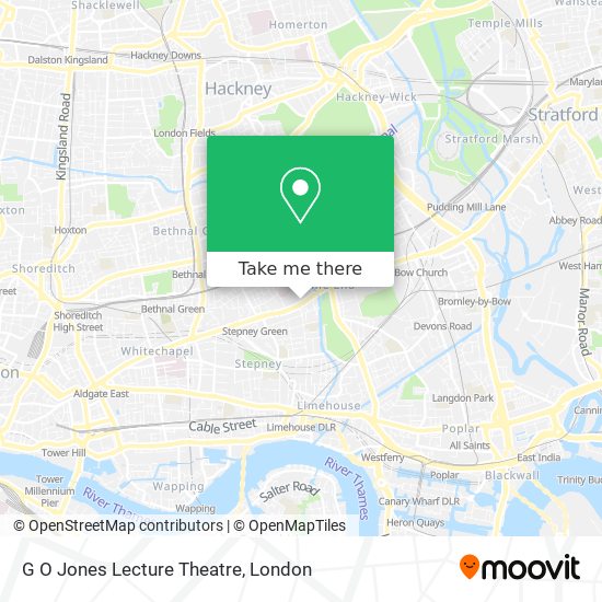 G O Jones Lecture Theatre map